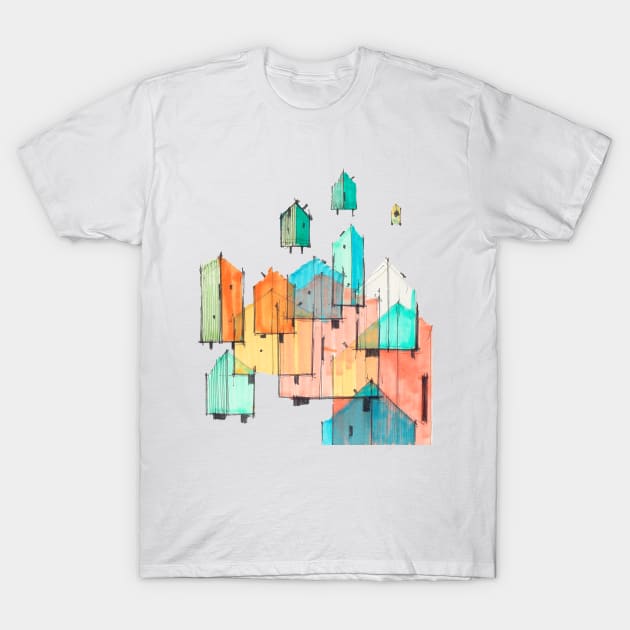 Cloud-castle T-Shirt by Mzerart